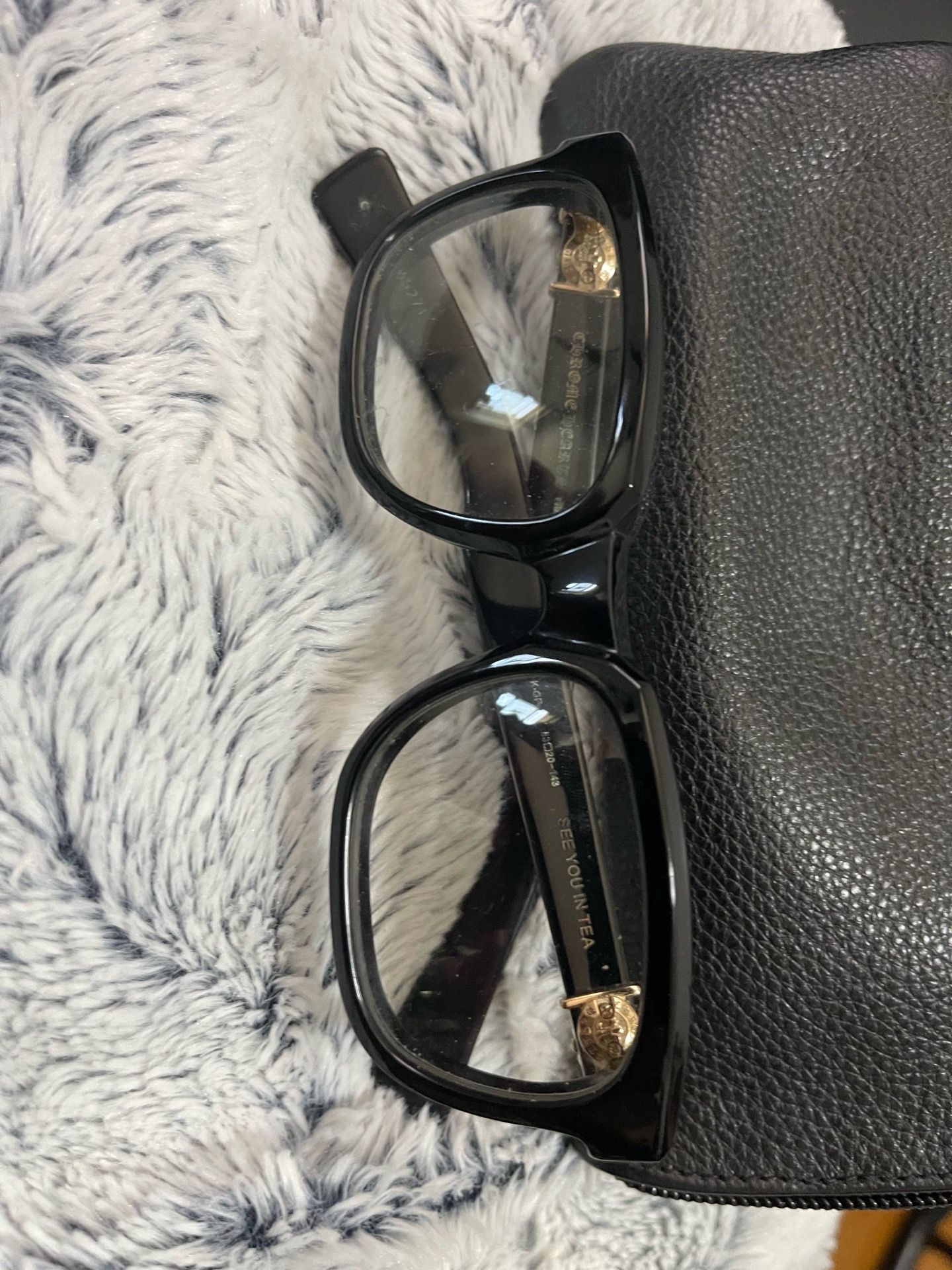 Chrome Hearts ‘See You In Tea’ Glasses Black/Gold