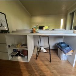 Island Table Plus Cabinet 