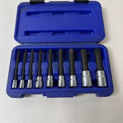 Vim Tools 9 Piece XZN Triple Square, Spline Drive Bit Set
