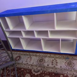 Book Shelf Painted Blue or Show White