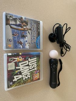 Sony PS3 Motion Controller, Eye Camera & 2 Games 