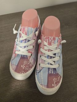 Canvas Slip-On Sneakers Patchwork Print