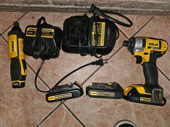 Dewalt 20v impact, 3 batteries, electric screwdriver