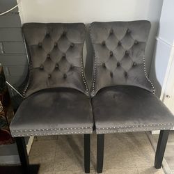 Grey dining chairs