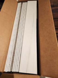 1 Case 4x24 Satin Dolomite Bullnose Tile