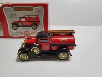 Sinclair Model A Pumper Fire Truck Diecast Bank