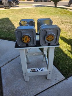 Hoist fitness adjustable dumbbells
