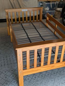 FREE Twin Bed solid wood honey color