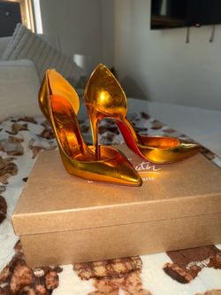 Christian Louboutin Gold Metallic Heels