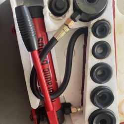 10ton Hydraulic Metal Punch Kit Red