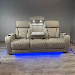 Boyington Gray Power Reclining Sofa
