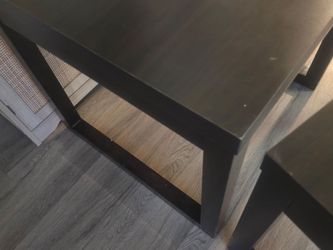 Set of 2 Modern Black End Tables / Side Tables