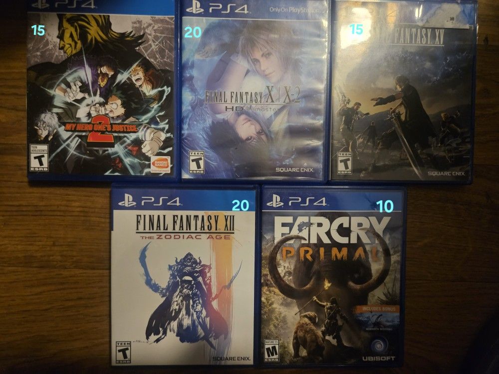 Elden Ring, Final Fantasy, Kingdom Hearts, Devil May Cry. Far Cry, My Hero Ones Justice 2