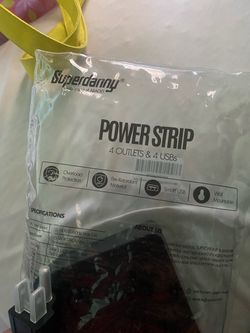 Superdanny Power Strip 4 Outlets 4 USB