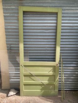 Four 1950s Vintage Farmhouse 3 Panel Screen Doors $130.00ea.