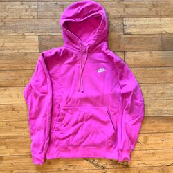 Pink Nike hoodie (Large)