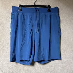 Lululemon THE Shorts Linerless 10” Mens XL Blue