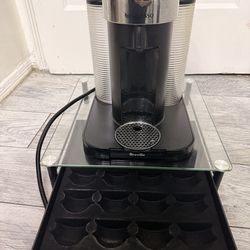 Nespresso with expresso glass tray