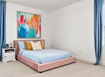 Pink Full Size Platform Bed Frame