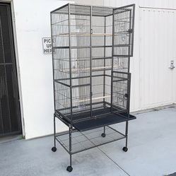 BRAND NEW $165 X-Large 69-inch Bird Cage Rolling Stand for Mid-Sized Parrots Cockatiels Parakeets Lovebirds 