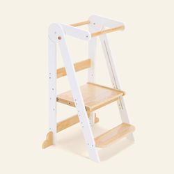 Toddler Kitchen Tower - White . for kids 1.5 to 6 years (out of carton) see exact photos
