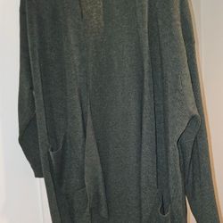 Womens Size 4x 28w 30w Khaki Green Cardigan Duster Sweater 