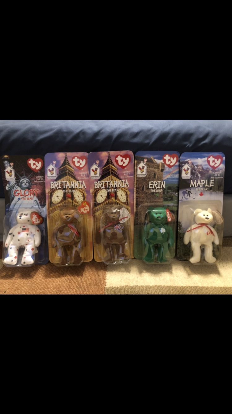 5 Unopened Beanie Babies