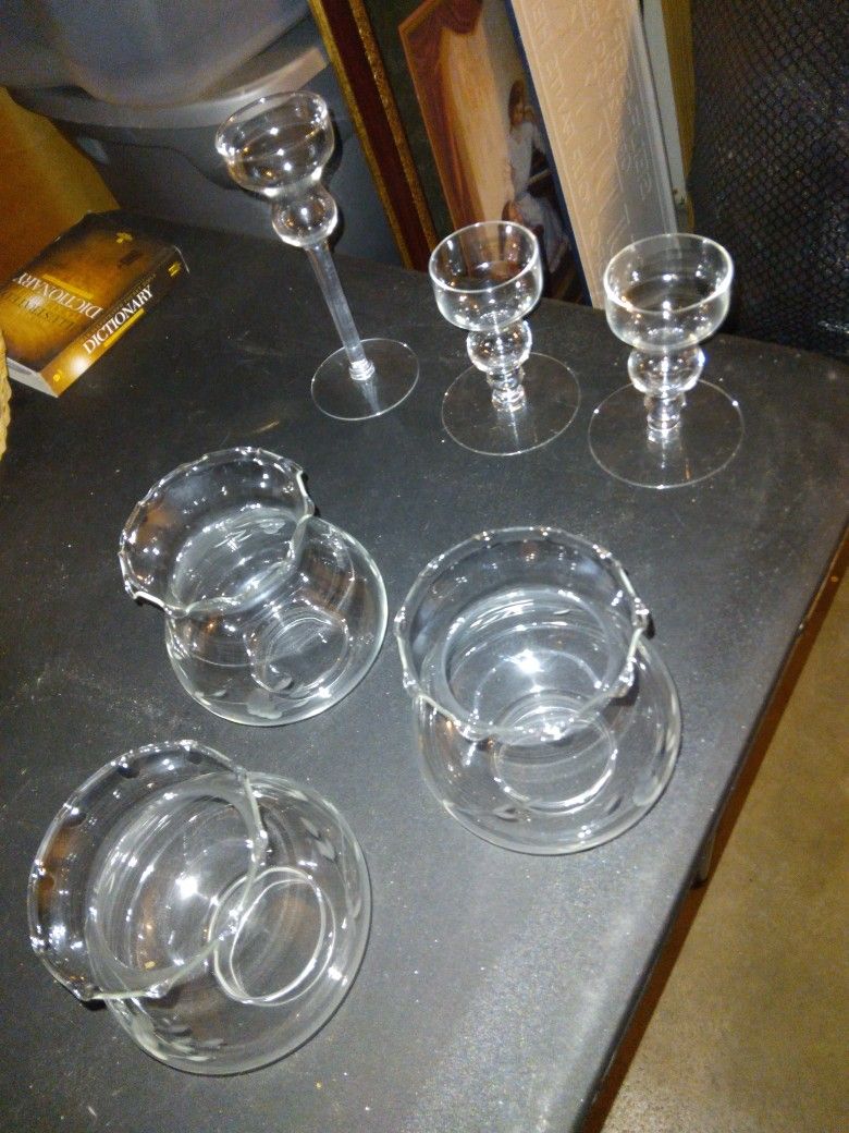 Glass Wine Cup  6 of Them