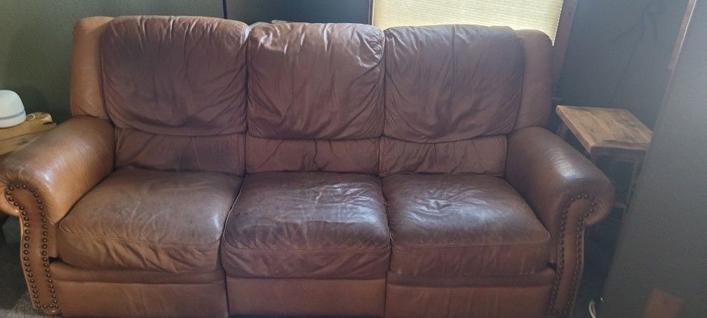 Leather Reclining Couch