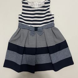 Bonnie Jean Exclusive Girls Dress - Size 2T - Navy & White Stripes
