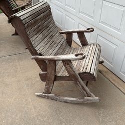 Outdoor Wooden Rocking Chair