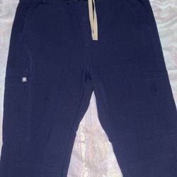 Navy blue Figs Axim scrub pants