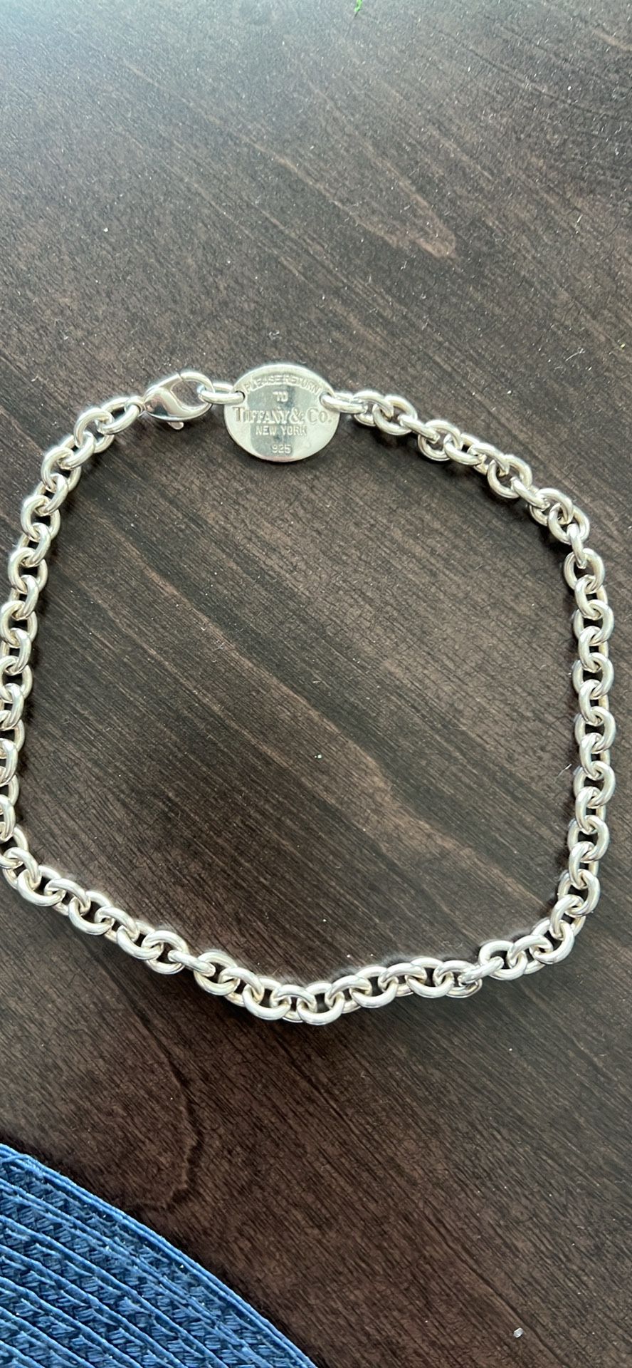 100% Authentic Tiffany & Co Please Return To Tiffany Oval Tag Necklace