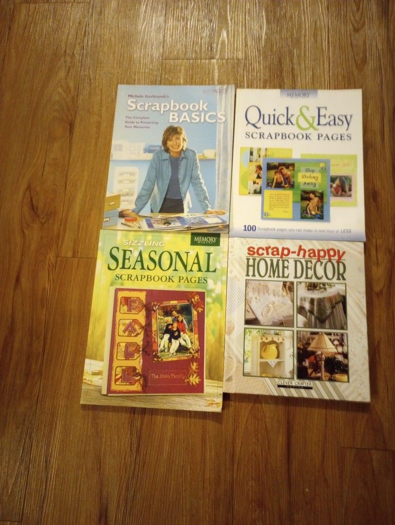 How-to- Scrapbooking Books, ( Purchased Never Used) ,$5 Each/ Total 7 Books, See Photos And Description 