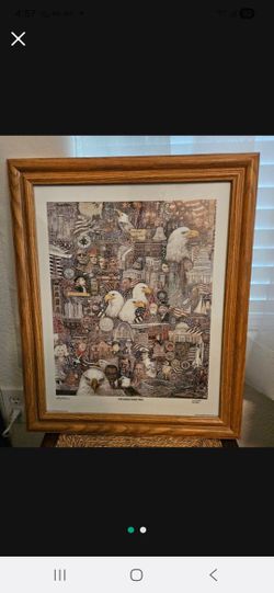 "THE EAGLE FLIES FREE" FRAMED ART