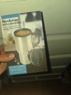 Brookstone heated coffee mug 12 volt