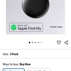 2-Pack Air Tracker Tags, [Apple MFi Certified] Works with Apple Find My (iOS Only) for Worldwide Tracking, Bluetooth Locator with Replaceable Battery 