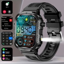 Introducing The New Smart Watch Featuring a 2.01-Inch Large Display, Equipped with an LED Flashlight, Designed for Outdoor Sports. It Includes an Alti