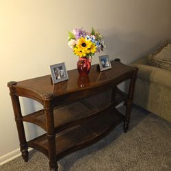 3 Tier Wood Console Table