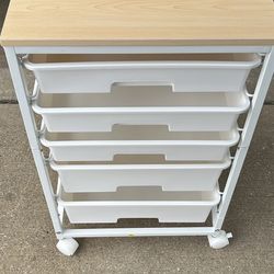 New 5 Drawer Utility Cart white 