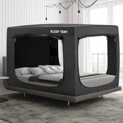 Bed Tent Queen Bed Canopy Tents  - Portable Dream Tent Indoor Sleeping 93% Blackout Tents