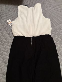 Black and White Sleeveless Dress with Tags