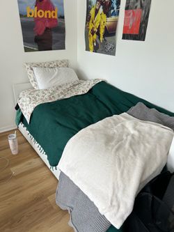 ikea twin bed with 2 drawers + mattress