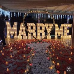 Marry Me Giant Sign
