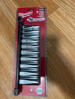 Milwaukee 10-Piece Metric Deep Well Socket Set