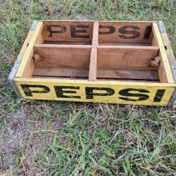 Vintage Wooden Pepsi Cola Carry Case