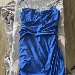 Blue Straps Dress Medium 