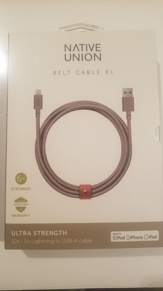 NATIVE UNION BELT CABLE XL for iPhones and iPads...