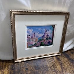 Vintage Walt Disney and Mickey Mouse in Heaven Framed Print/Poster.