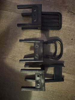 IKEA Black Metal Wall Mount Hook Brackets Set
